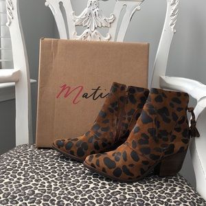 Matisse leopard ankle booties
